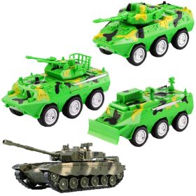 Army Vehicle Models Car Toys Combat Vehicles Toys Tank for Plastic, 4 Pack