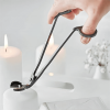 Noneea 2pcs Candle Wick Trimmer, Polished Wicker Scissors, go deep into The Candle to Cut Spent Chips (Black)