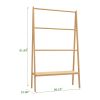 Bamboo Ladder Towel Rack with Storage Shelf