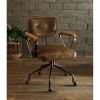 Hallie Office Chair in Vintage Whiskey Top Grain Leather