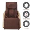 Full massage function-Air pressure-Comfortable Relax Rocking Chair;  Lounge Chair Relax Chair with Cotton Fabric Cushion Brown