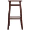 Carter Square Seat Bar Stool; Walnut