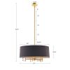 Presidio 5-Light Black Drum Shade Chandelier