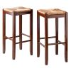 Kaden 2-PC Set Bar Stools Rush Seat