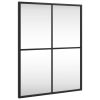 Wall Mirror Black 15.7"x19.7" Rectangle Iron