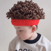 Red children's funny wig hat