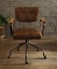 Hallie Office Chair in Vintage Whiskey Top Grain Leather