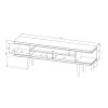 Manhattan Comfort Utopia 70.47" TV Stand with Splayed Wooden Legs and 4 Shelves in White