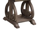 Classic Traditional End Table with Bottom Shelf Dark Oak Finish Scrolled Base Support 1pc Wooden Furniture Living Room