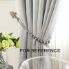 2 Pcs Flannel Decorative Rope Tie Backs Buckle Cord Drapery Tieback for Window Curtain, Brown