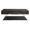 Modern Living Room Furniture 1pc Lift Top Coffee Table with Display Shelf Espresso Finish Wood Chrome Metal Finish Unique Style Cocktail Table