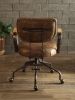 Hallie Office Chair in Vintage Whiskey Top Grain Leather