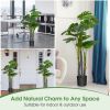 4 Feet Artificial Tree Artificial Monstera Palm Tree Fake Plant