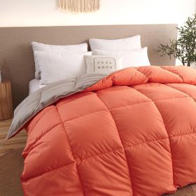 Down Duvet, Winter Duvet, Goose Down Duvet Core, Air Conditioner (Option: Orange-220* 240cm-8)