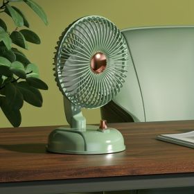 1pc Portable Fan Rechargeable 180° Rotation; 10 Speeds Strong Airflow; Ultra Quiet; Portable Mini Desktop Fan; Free Angle Adjustable; Better Cooling (Color: Dark Green)