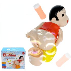 electric funny boy bubble fart blower; blowing bubble toys crayons; music bubble toys (Color: Standard with battery)