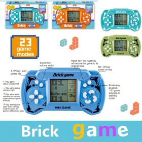 Brick Game Mini Handheld Game Machine Classic Children's Game Console Boys And Girls Children's Toys (Color: Green)