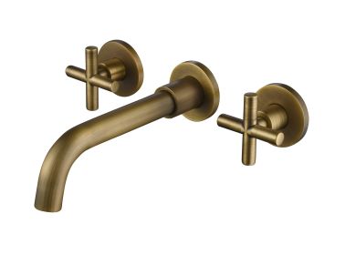 Bathroom Faucet Wall Mounted Bathroom Sink Faucet (Color: Bronze)