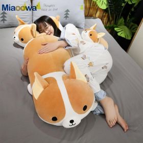 40-80cm Giant Size Cute Corgi Dog Plush Toys Stuffed Animal Puppy Dog Pillow Soft Lovely Doll Kawaii Christmas Gift for Kids (Height: 40cm)