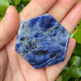 Hexagon Natural Stone Device Grip (Color: Sodalite)