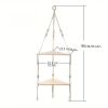 1pc Handwoven Wooden Triangle Storage Rack for Flower Pots, Pendants, and Room Decor - Stylish and Functional Home Decor