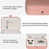 Portable Jewelry Organizer Box Travel Jewelry Case Button Leather Storage Display Box Ring Necklace Jewellery Storage Organizer