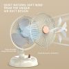 1pc Portable Fan Rechargeable 180° Rotation; 10 Speeds Strong Airflow; Ultra Quiet; Portable Mini Desktop Fan; Free Angle Adjustable; Better Cooling