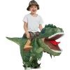 Adult Child Boys Girls Funny Inflatable Dinosaur Costume Riding Tyrannosaurus Rex Cosplay Fancy Dress Kids Halloween Party