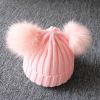 Cute Pompom Baby Hat Warm Winter Knitted Kids Baby Girl Boy Beanie Cap Solid Outdoor Infant Toddler Children Hat Bonnet