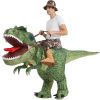 Adult Child Boys Girls Funny Inflatable Dinosaur Costume Riding Tyrannosaurus Rex Cosplay Fancy Dress Kids Halloween Party